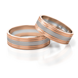Roumee Trauringe in Rotgold & Weißgold