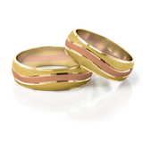 Roumee Trauringe in Gelbgold & Rotgold