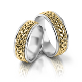 Roumee Trauringe "Palermo Poetica" in Weißgold & Gelbgold