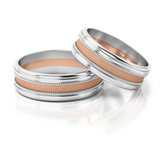Roumee Trauringe "Toscana Ties" in Weißgold & Rotgold