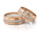 Roumee Trauringe "Toscana Ties" in Rotgold & Weißgold
