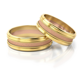 Roumee Trauringe "Toscana Ties" in Gelbgold & Rotgold