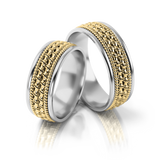 Roumee Trauringe "Genoa Glamour" in Weißgold & Gelbgold