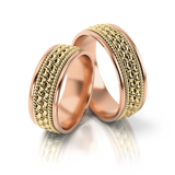 Roumee Trauringe "Genoa Glamour" in Rotgold & Gelbgold
