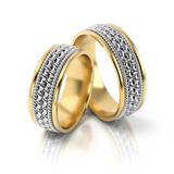 Roumee Trauringe "Genoa Glamour" in Gelbgold & Weißgold