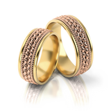 Roumee Trauringe "Genoa Glamour" in Gelbgold & Rotgold