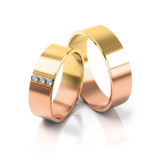 Roumee Trauringe in Gelbgold & Rotgold