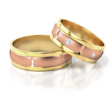 Roumee Trauringe in Gelbgold & Rotgold