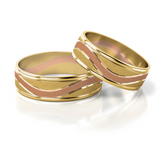Roumee Trauringe in Gelbgold & Rotgold