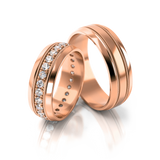 Roumee Trauringe "Amalfi Aura" in Rotgold