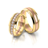 Roumee Trauringe "Amalfi Aura" in Gelbgold & Rotgold