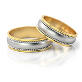 Roumee Trauringe "Romana Romanza" in Gelbgold & Weißgold