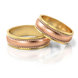Roumee Trauringe "Romana Romanza" in Gelbgold & Rotgold