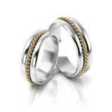 Roumee Trauringe "Venezia Eleganza" in Weißgold & Gelbgold