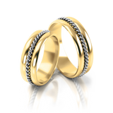 Roumee Trauringe "Venezia Eleganza" in Gelbgold & Weißgold