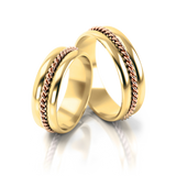 Roumee Trauringe "Venezia Eleganza" in Gelbgold & Roségold
