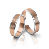Roumee Trauringe "Sixfold Unity" in Weißgold & Rotgold