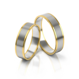 Roumee Trauringe "Sixfold Unity" in Gelbgold & Weißgold