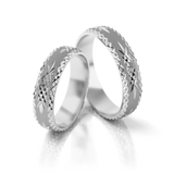 Roumee Trauringe "Mystic Gael Rings" in Weißgold