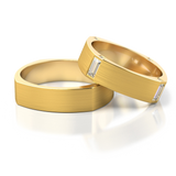 Roumee Trauringe "Quadrato Eleganza" in Gelbgold