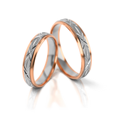 Roumee Trauringe "Celtic Eternity" in Rotgold & Weißgold