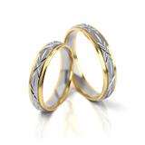 Roumee Trauringe "Celtic Eternity" in Gelbgold & Weißgold