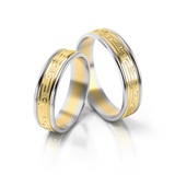 Roumee Trauringe "Corfu Elegance" in Gelbgold & Weißgold