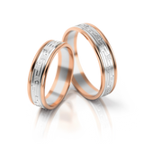 Roumee Trauringe "Corfu Elegance" in Rotgold & Weißgold