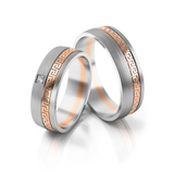 Roumee Trauringe "Athens Affection" in Weißgold & Rotgold