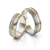 Roumee Trauringe "Athens Affection" in Weißgold & Gelbgold