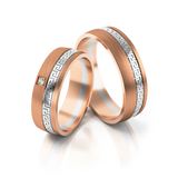 Roumee Trauringe "Athens Affection" in Rotgold & Weißgold