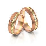 Roumee Trauringe "Athens Affection" in Rotgold & Gelbgold