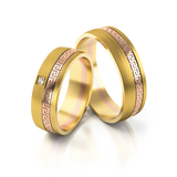 Roumee Trauringe "Athens Affection" in Gelbgold & Rotgold