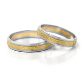 Roumee Trauringe "Santorini Sunset" in Weißgold & Gelbgold