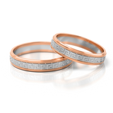 Roumee Trauringe "Santorini Sunset" in Rotgold & Weißgold
