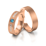 Roumee Eheringe "Ice Queen Elegance" in Rotgold