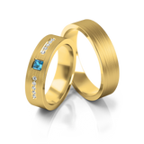 Roumee Eheringe "Ice Queen Elegance" in Gelbgold