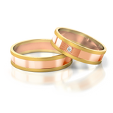 Roumee Trauringe in Gelbgold & Rotgold