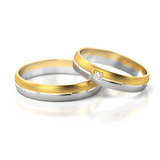 Roumee Trauringe in Gelbgold & Weißgold