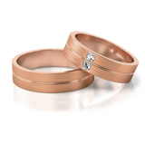 Roumee Eheringe "Manhattan Twilight Pair" in Rotgold