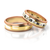 Roumee Trauringe "Panda Elegance" in Rotgold & Gelbgold