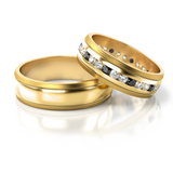 Roumee Trauringe "Panda Elegance" in Gelbgold