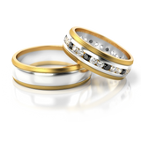 Roumee Trauringe "Panda Elegance" in Gelbgold & Weißgold