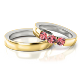 Roumee Trauringe "Kyoto Cherry Blossom" in Gelbgold & Weißgold