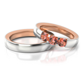 Roumee Trauringe "Kyoto Cherry Blossom" in Weißgold & Rotgold