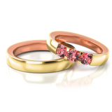 Roumee Trauringe "Kyoto Cherry Blossom" in Gelbgold & Rotgold