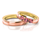Roumee Trauringe "Kyoto Cherry Blossom" in Rotgold & Gelbgold
