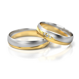 Roumee Trauringe in Gelbgold & Weißgold