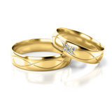 Roumee Eheringe „Infinity Star“ in Gelbgold