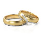 Roumee Trauringe in Gelbgold & Weißgold
